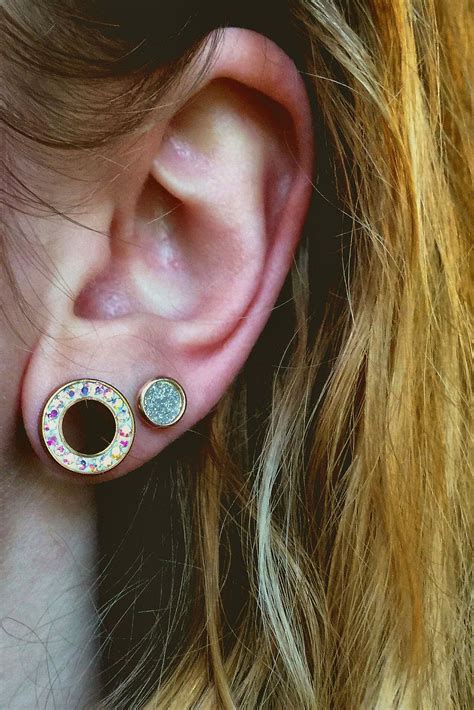 gauges earrings|earrings that look like gauges.